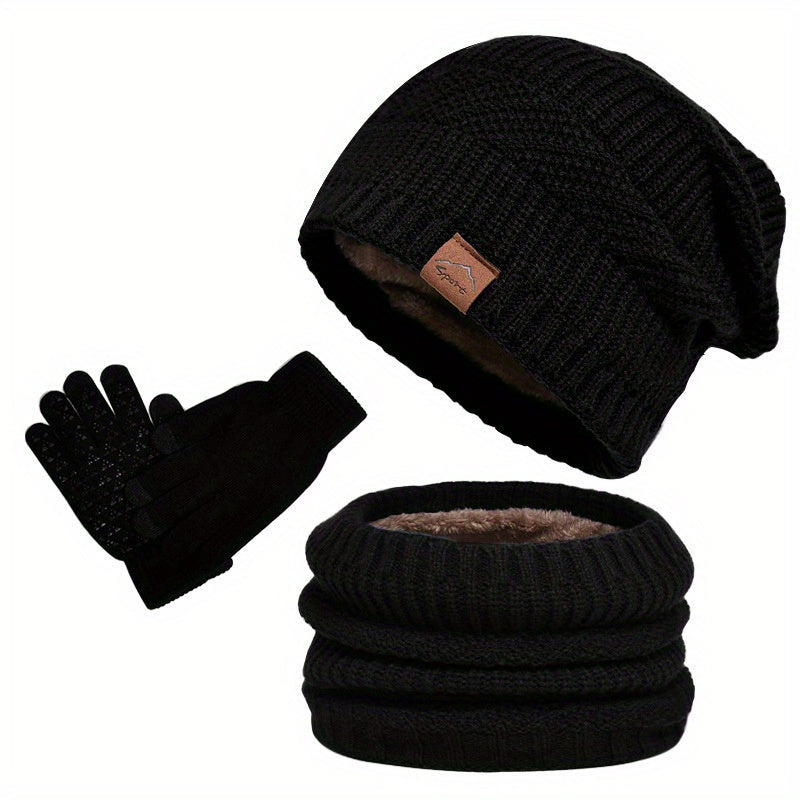 Teo - Casual Winter Pluche 3-Delige Set voor Mannen