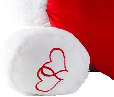 Lifestyle & More Reuze teddybeer knuffelbeer XXL 100 cm groot wit met hart pluche beer knuffel fluweelzacht - om van te houden