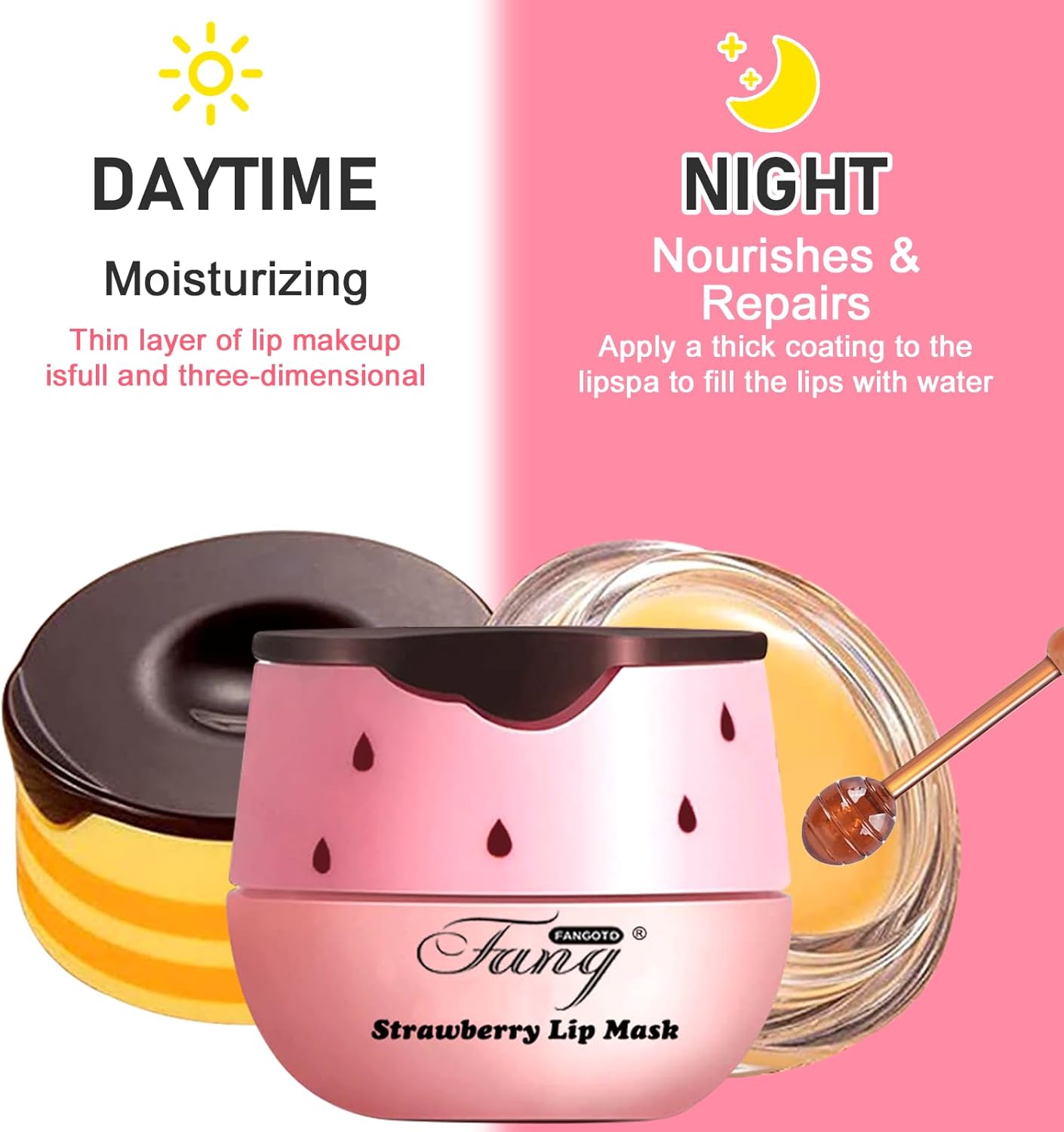 Bee Balsem Lippenbalsem, 3 stuks, honingbalsem, vochtinbrengend lippenmasker voor dag en nacht, lippenverzorging, tegen droge lippen, lipscrub, lippenverzorgingsstift