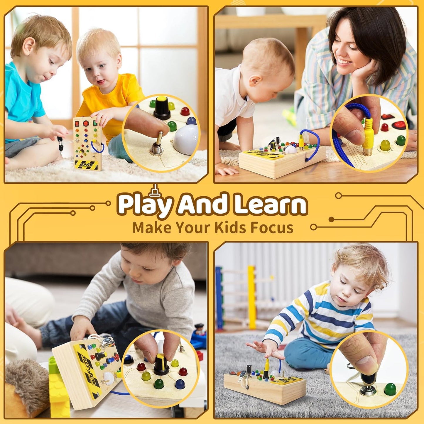 Montessori sensorisch trainingsbord voor kinderen
