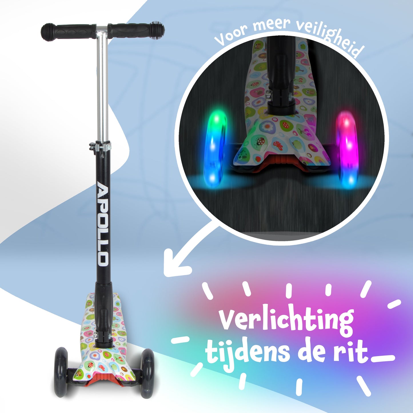 'Kids Whiz' LED Scooter voor Kinderen - in verschillende kleuren