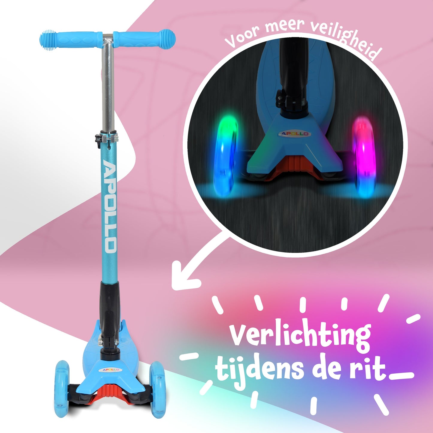 'Kids Whiz' LED Scooter voor Kinderen - in verschillende kleuren