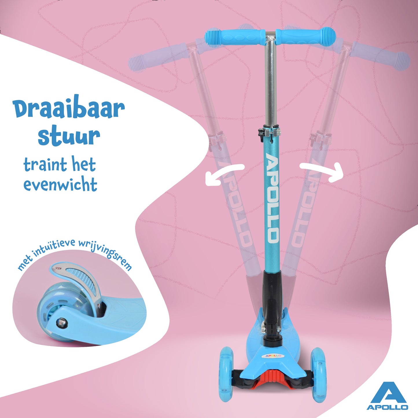 'Kids Whiz' LED Scooter voor Kinderen - in verschillende kleuren
