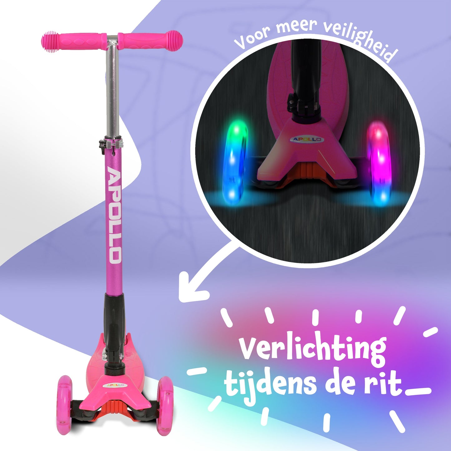 'Kids Whiz' LED Scooter voor Kinderen - in verschillende kleuren