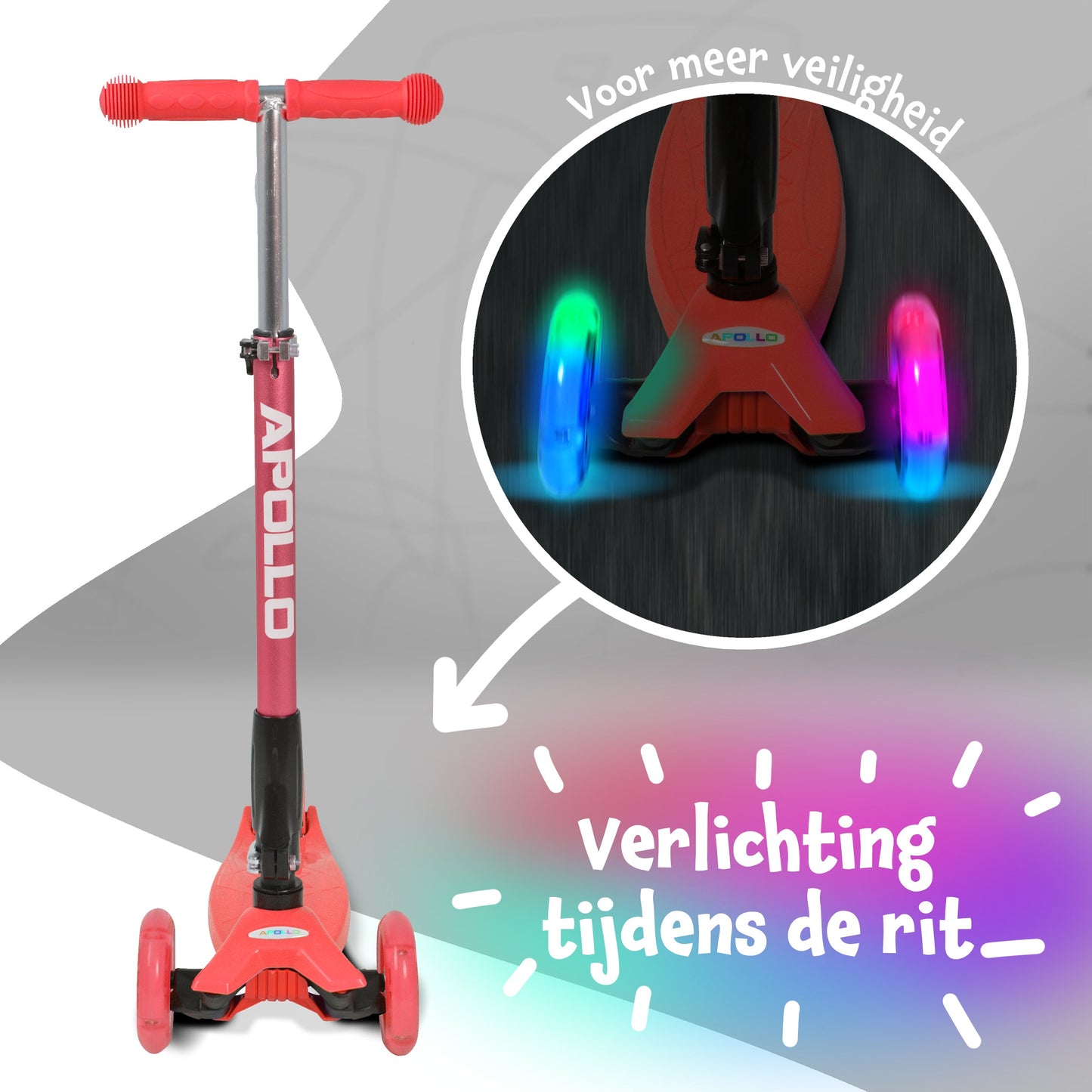 'Kids Whiz' LED Scooter voor Kinderen - in verschillende kleuren