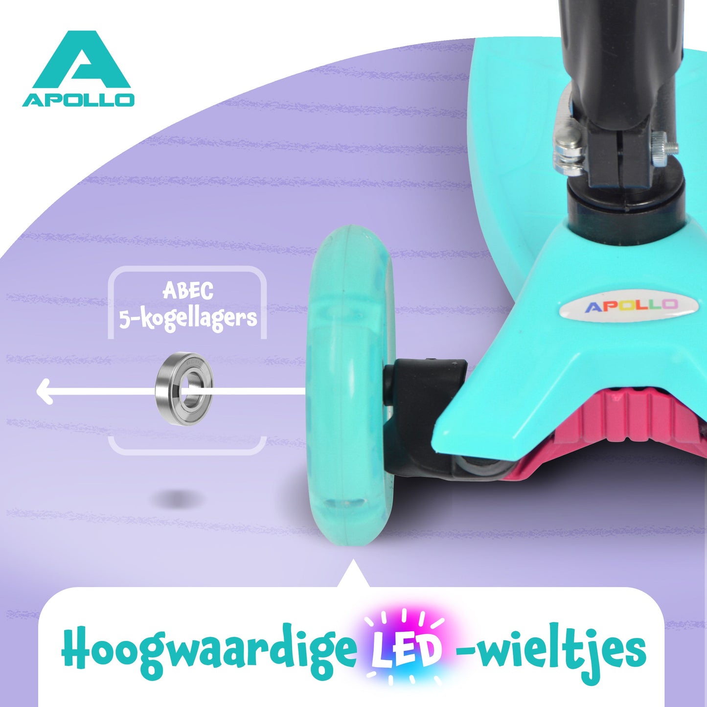 'Kids Whiz' LED Scooter voor Kinderen - in verschillende kleuren
