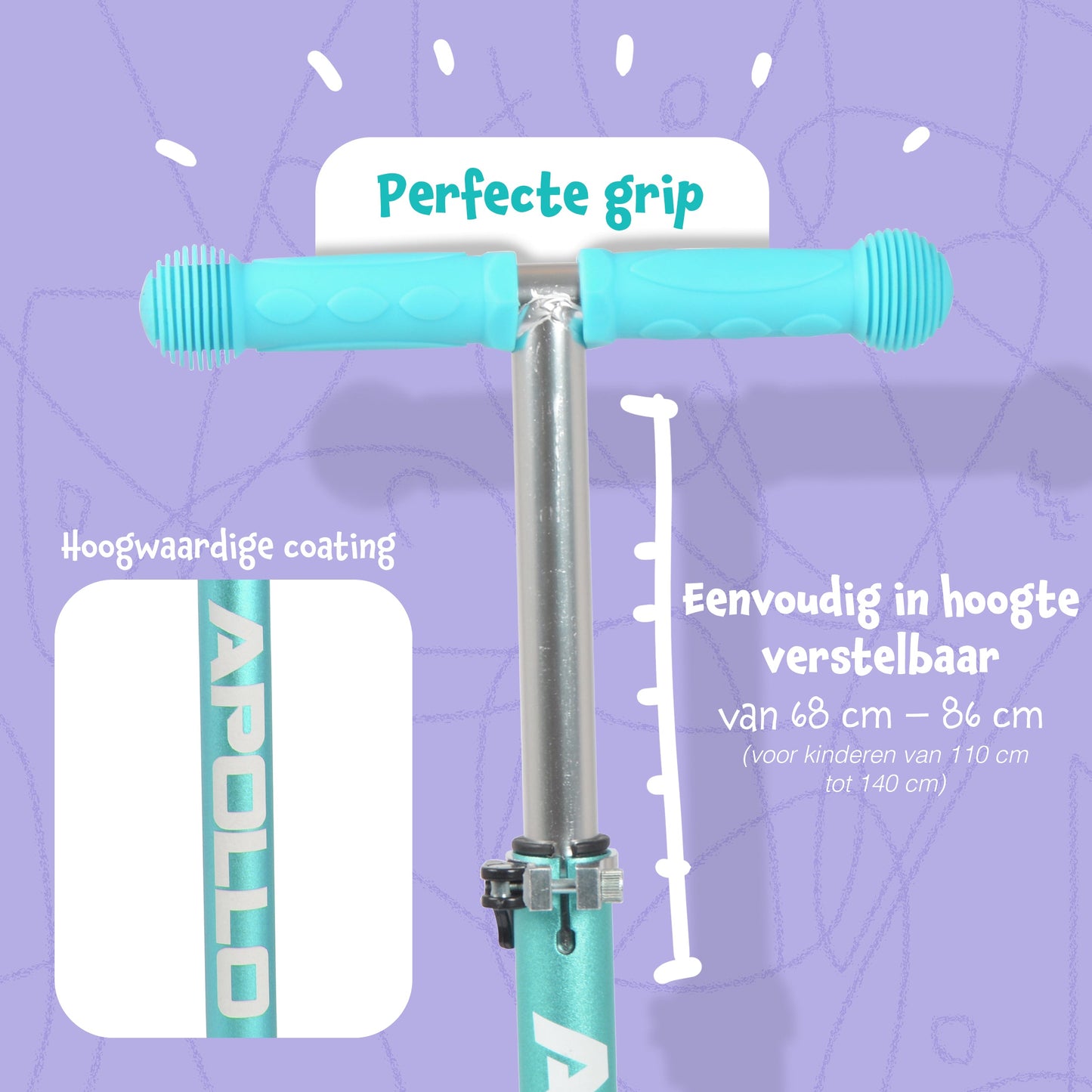 'Kids Whiz' LED Scooter voor Kinderen - in verschillende kleuren