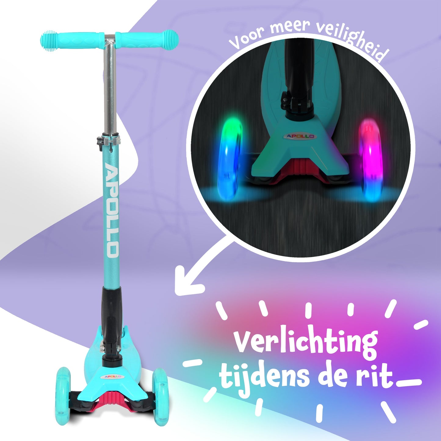 'Kids Whiz' LED Scooter voor Kinderen - in verschillende kleuren