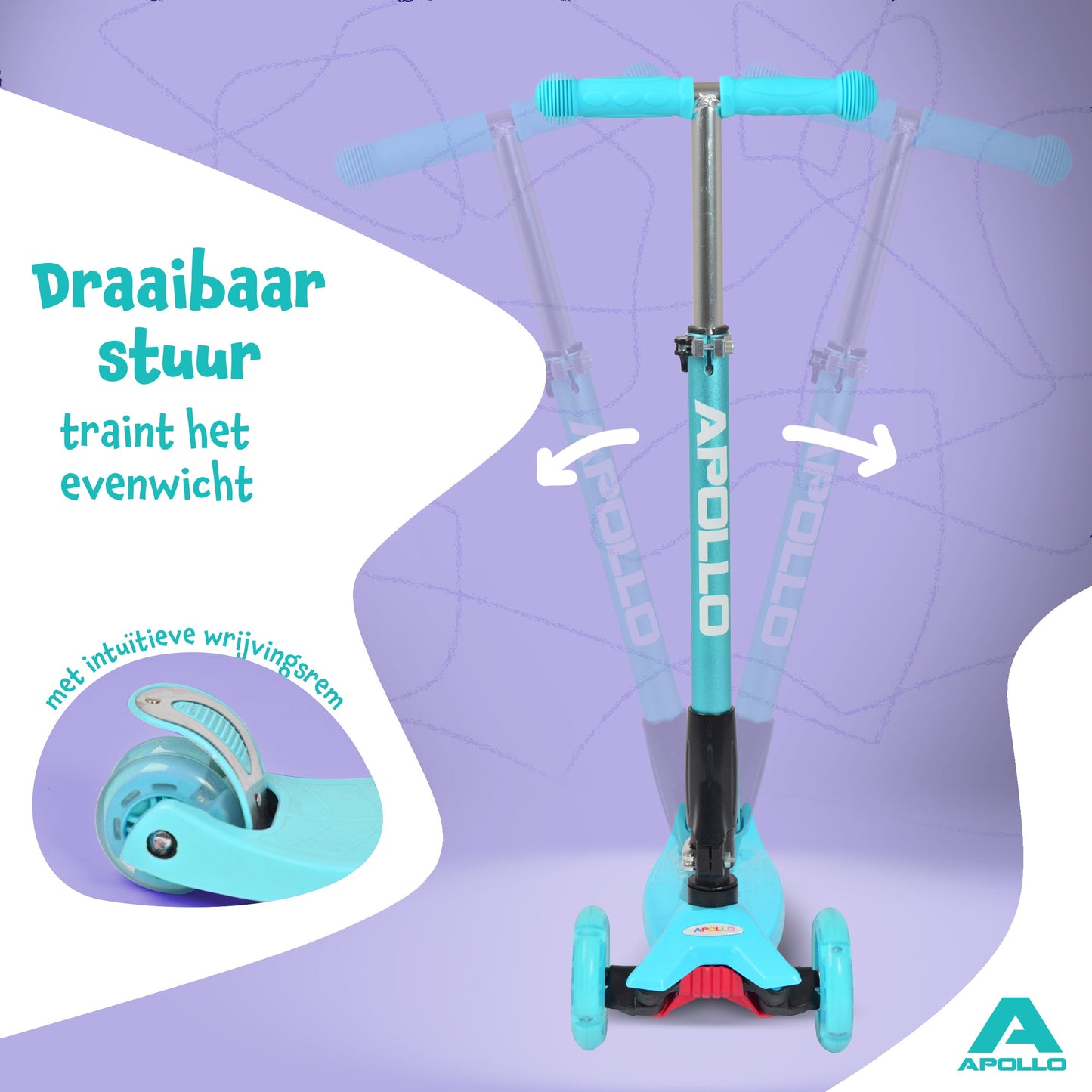 'Kids Whiz' LED Scooter voor Kinderen - in verschillende kleuren