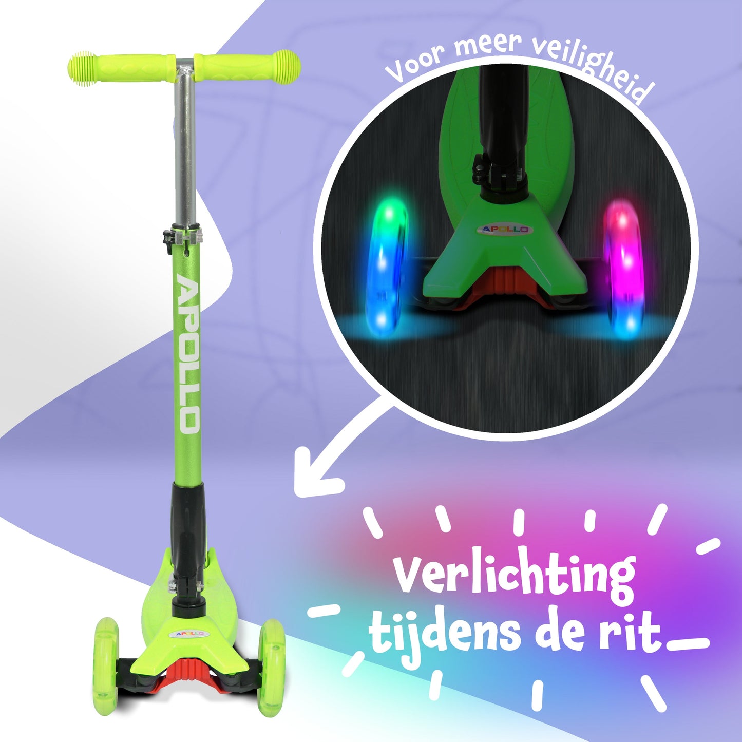 'Kids Whiz' LED Scooter voor Kinderen - in verschillende kleuren