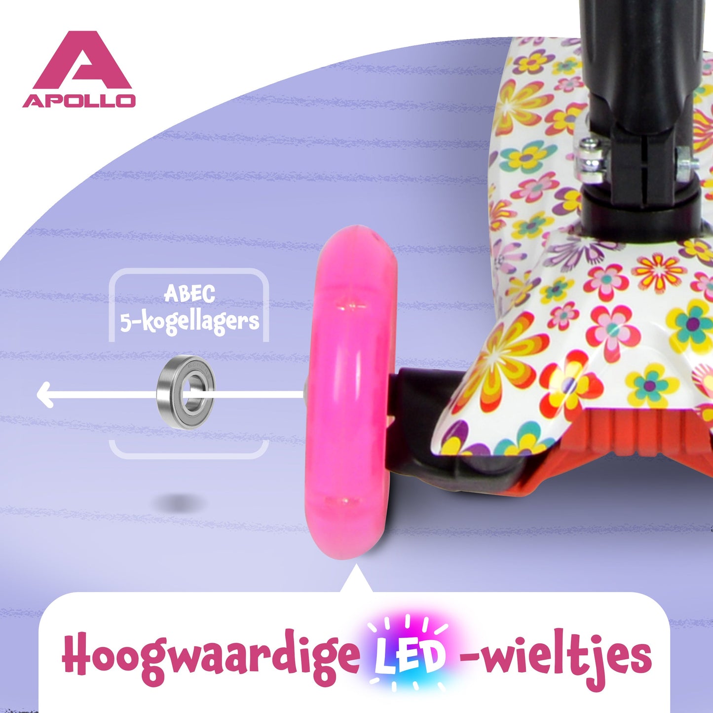 'Kids Whiz' LED Scooter voor Kinderen - in verschillende kleuren