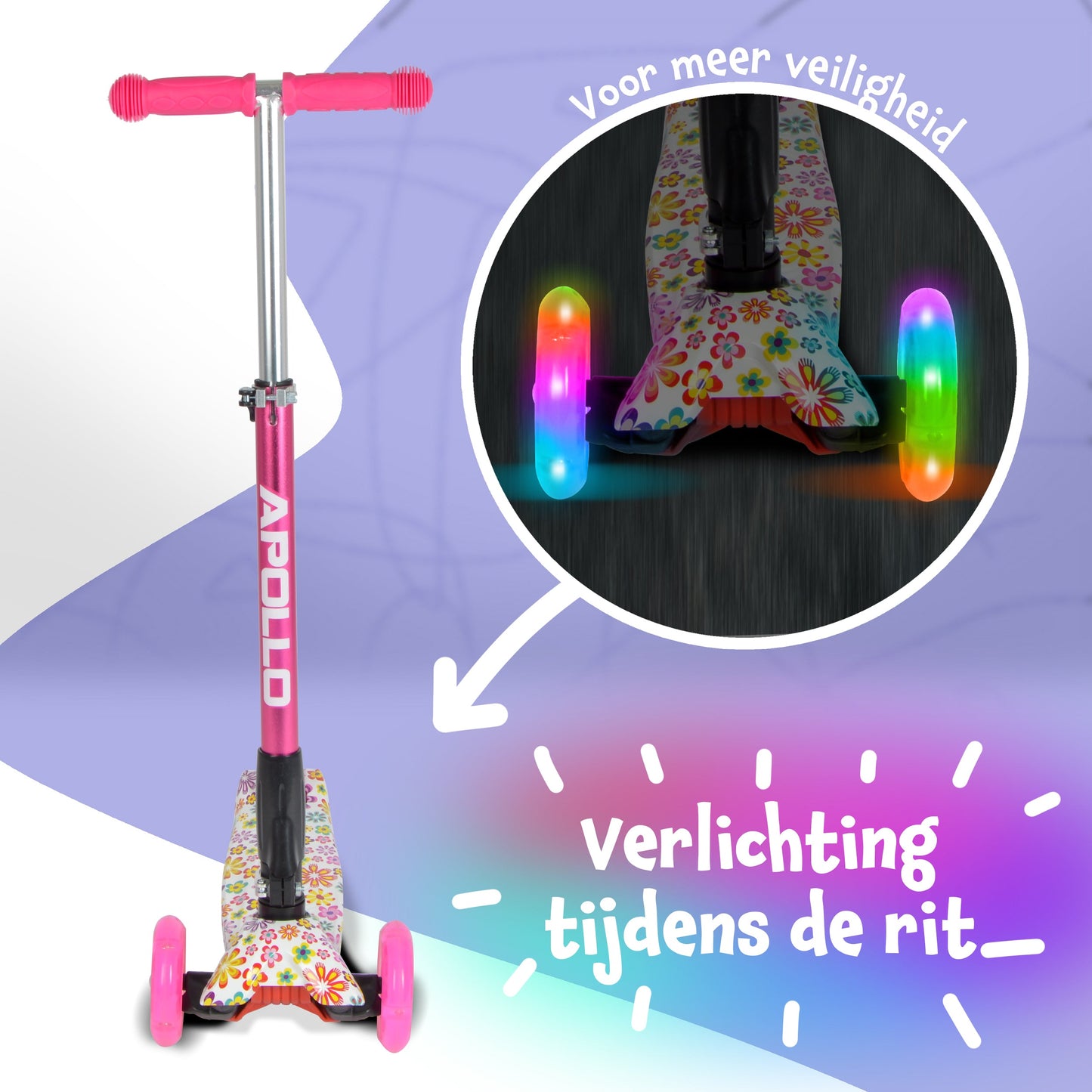 'Kids Whiz' LED Scooter voor Kinderen - in verschillende kleuren