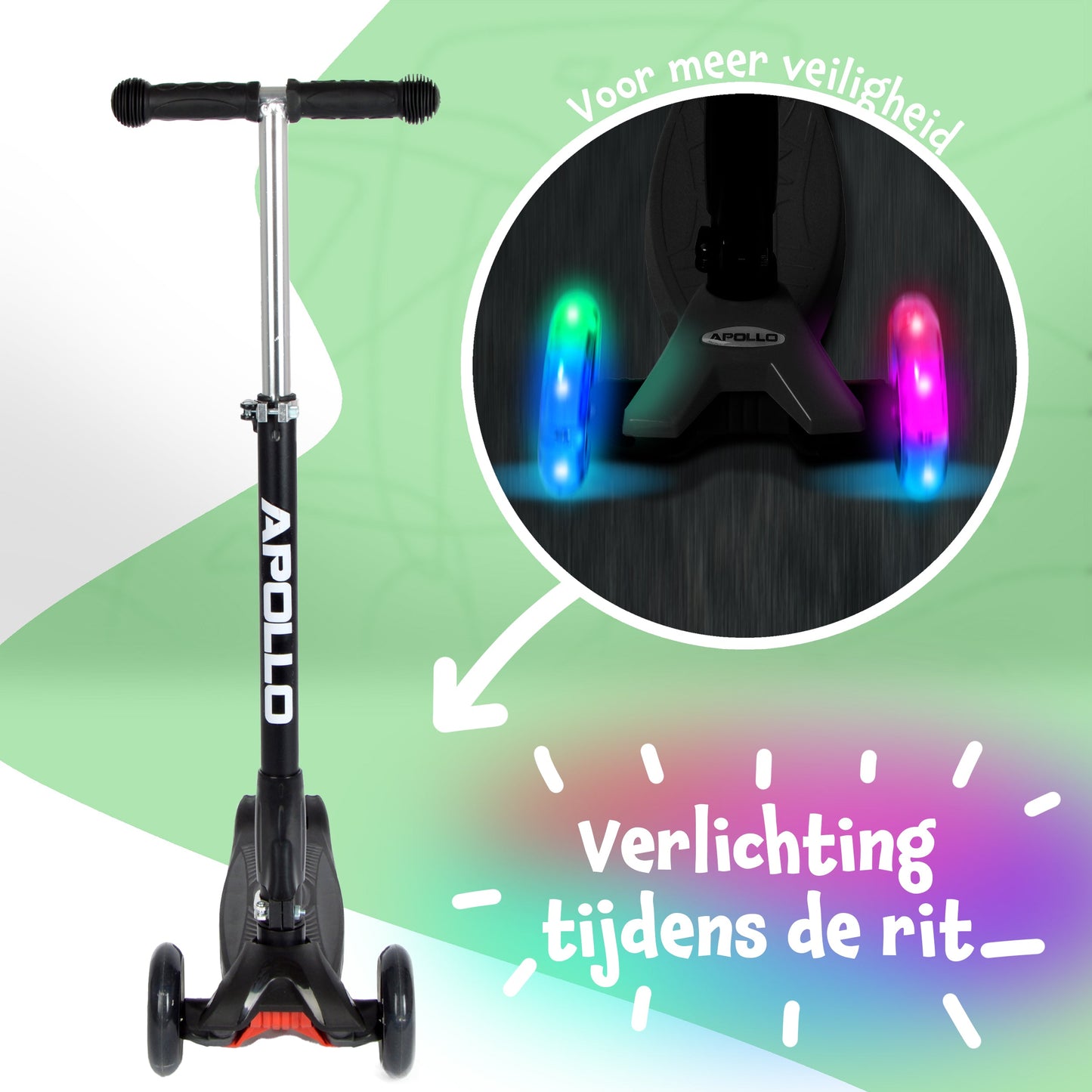 'Kids Whiz' LED Scooter voor Kinderen - in verschillende kleuren