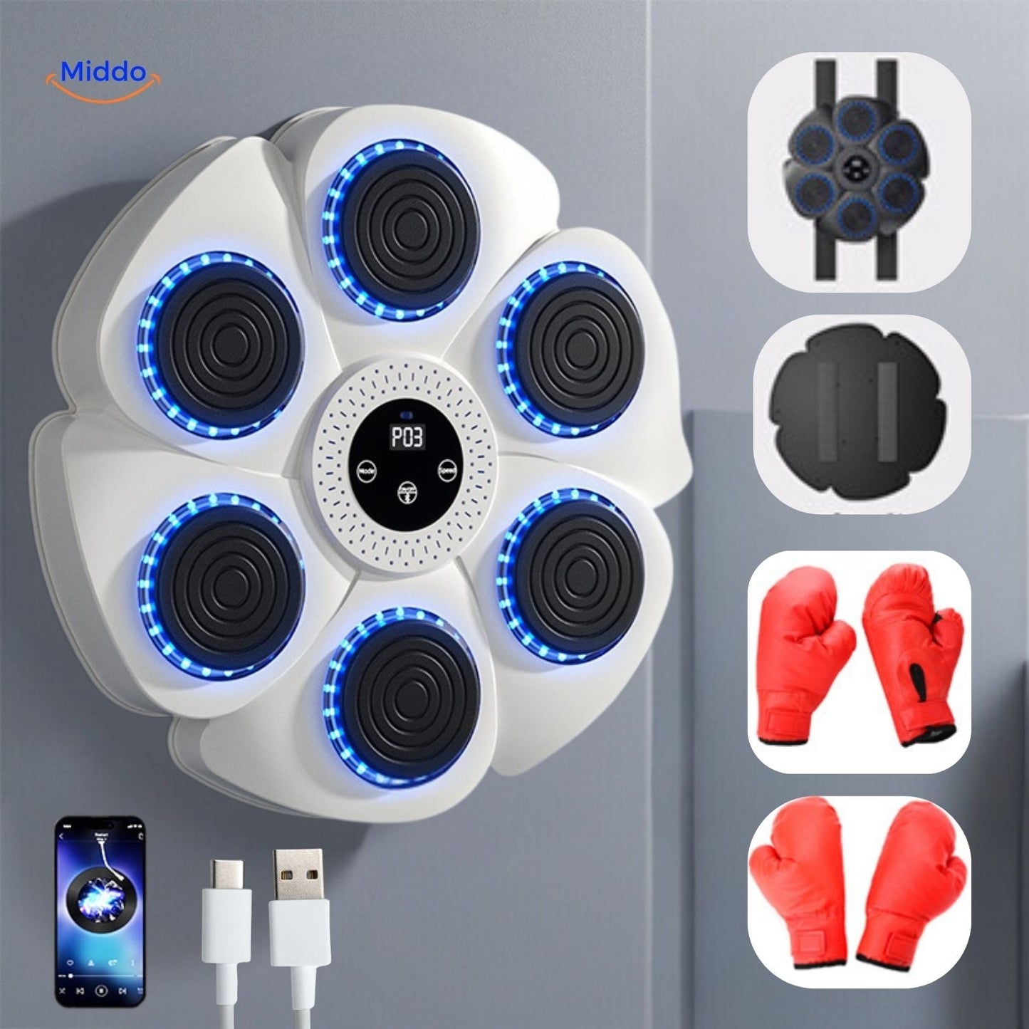 BoxPro™ Smart Muziek Boksmachine | Voor Jouw Fitnesstransformatie Thuis