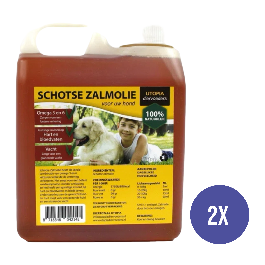 Combideal - Utopia - Schotse Zalmolie Naturel - 2x 1 LTR - Voordeelverpakking