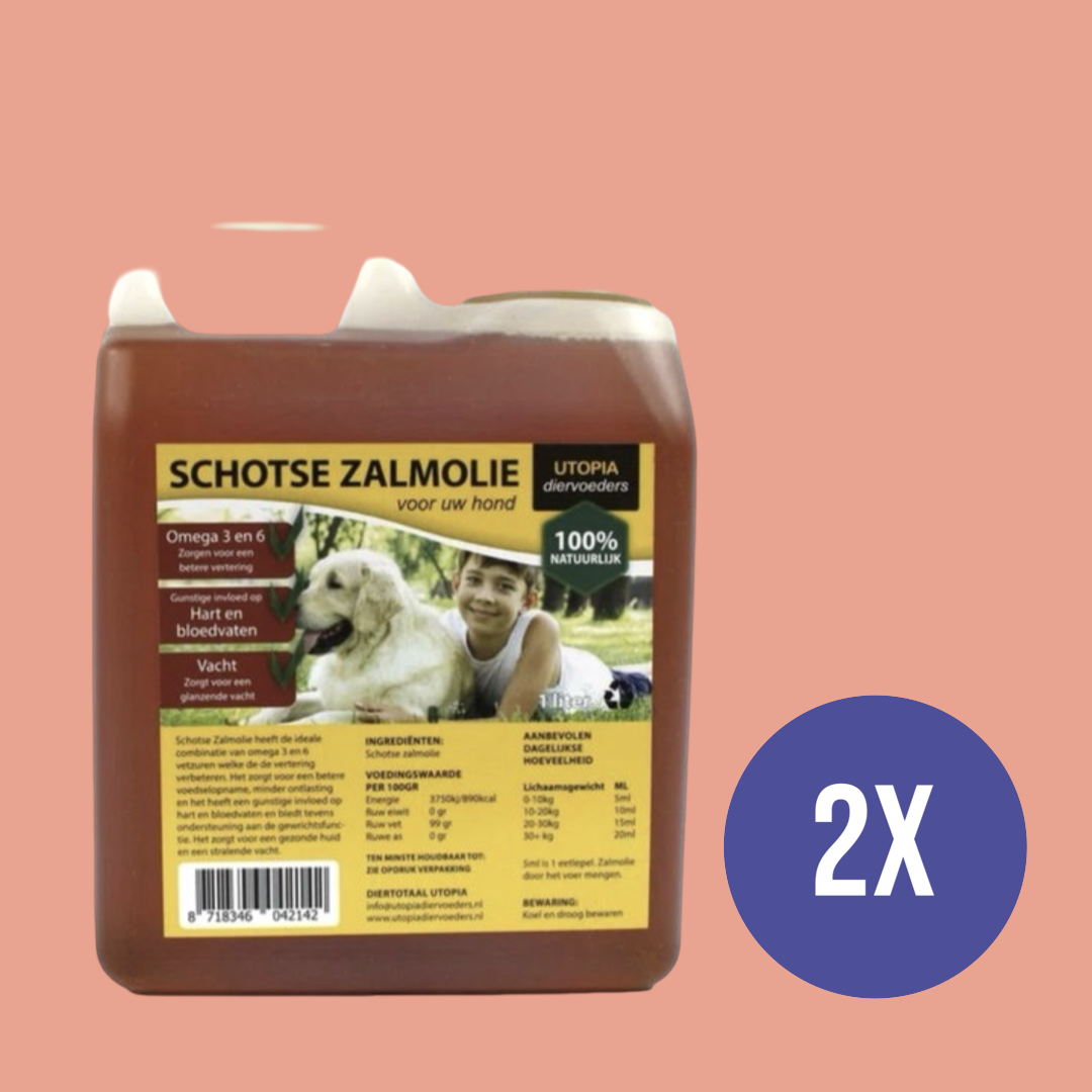 Combideal - Utopia - Schotse Zalmolie Naturel - 2x 1 LTR - Voordeelverpakking