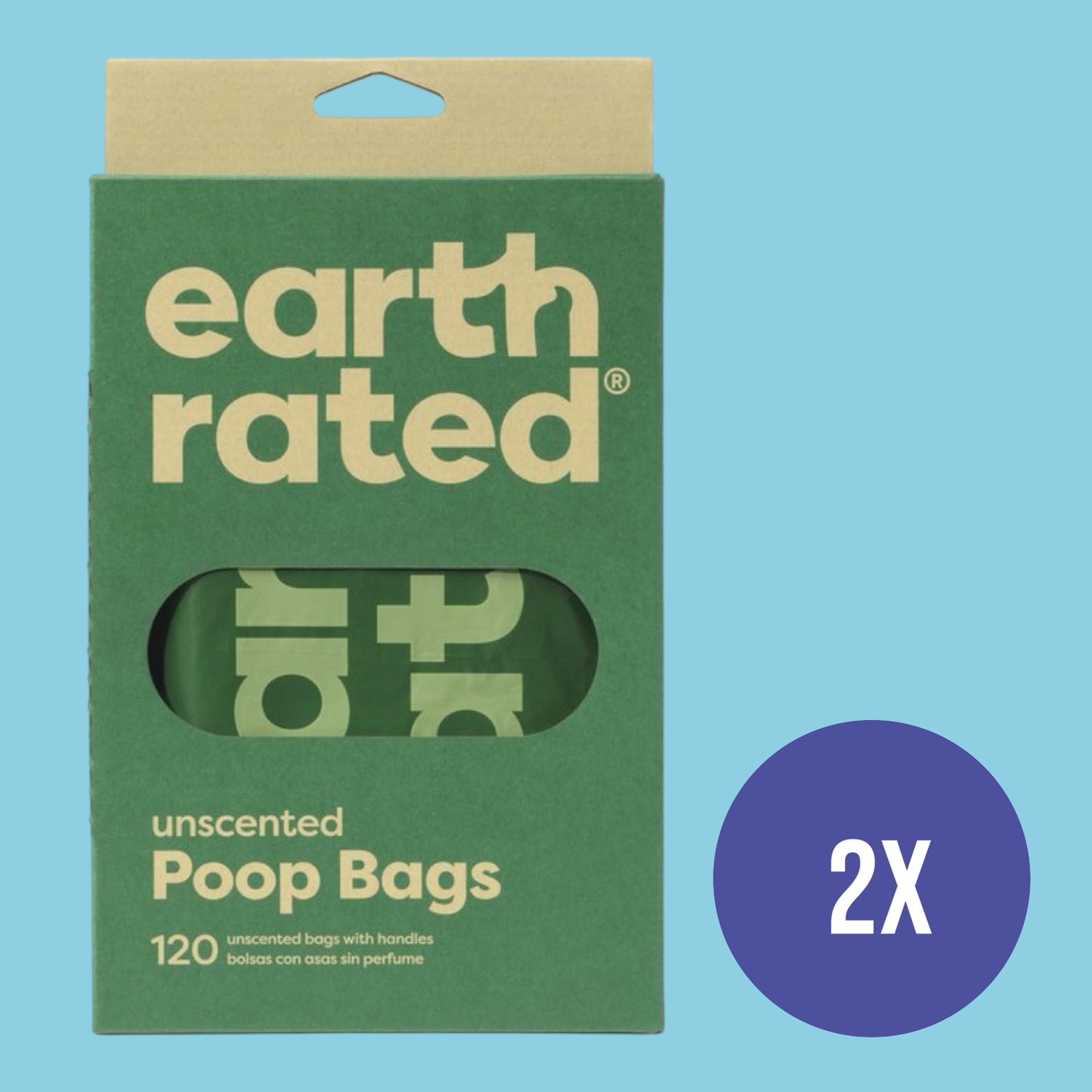 Combideal - Earth Rated Poepzakjes Met Handvat Geurloos - 2x 120 Stuks (240)