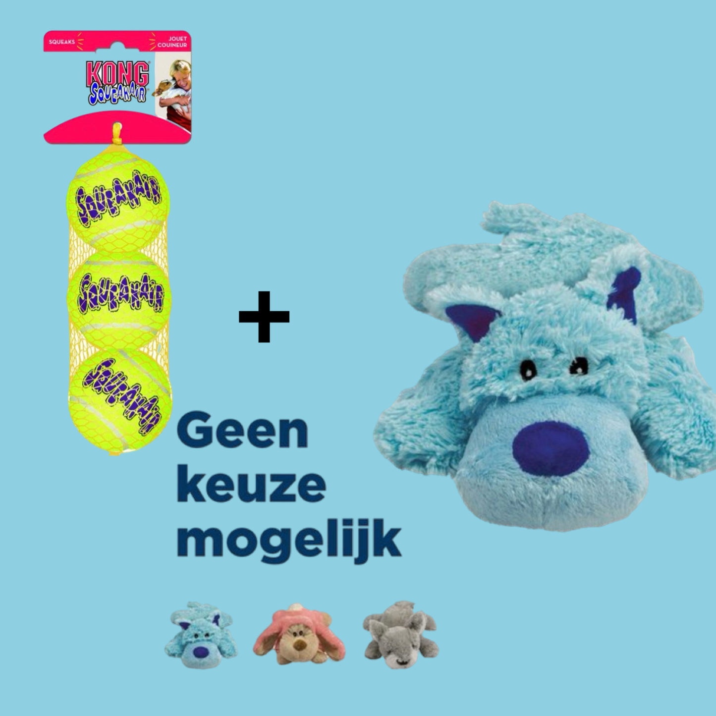 Combideal Kong - Cozie Pastels Assorti + Squeakairs