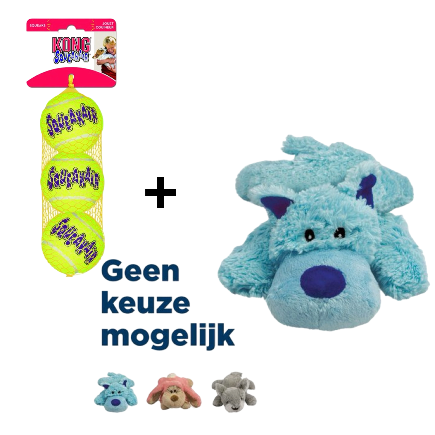 Combideal Kong - Cozie Pastels Assorti + Squeakairs