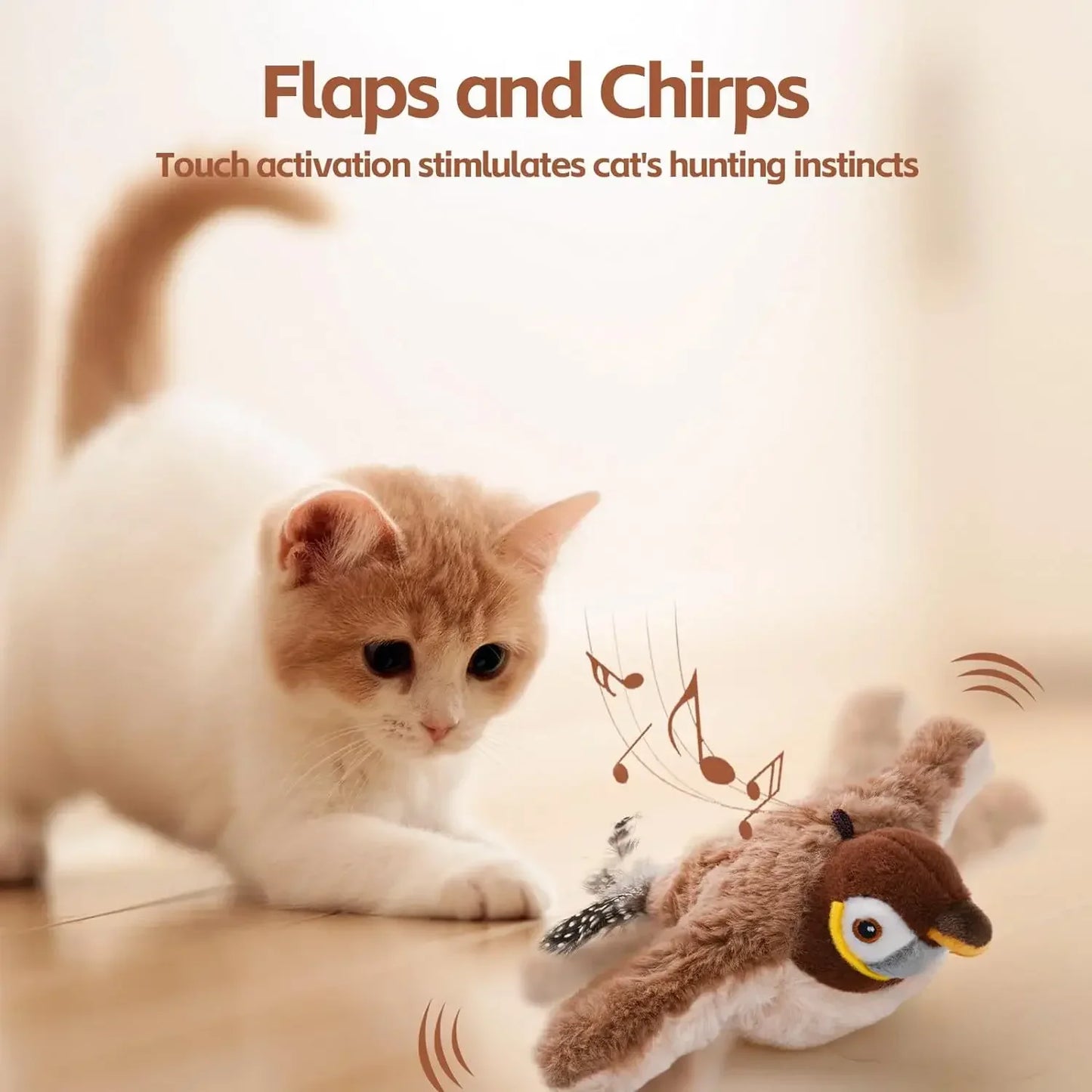 kattenspeelgoed Oplaadbaar vogel