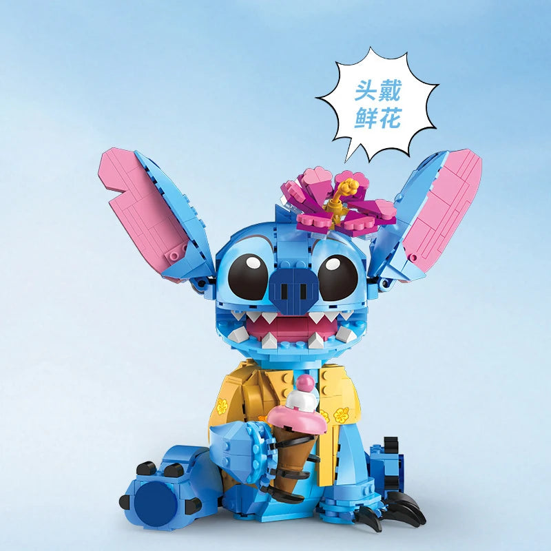 Miniso Disney 2024 Nieuwe Steek Compatibele Bouwstenen Steentjes Stitch Meisje Jongen Verjaardag Kerstcadeau Speelgoed
