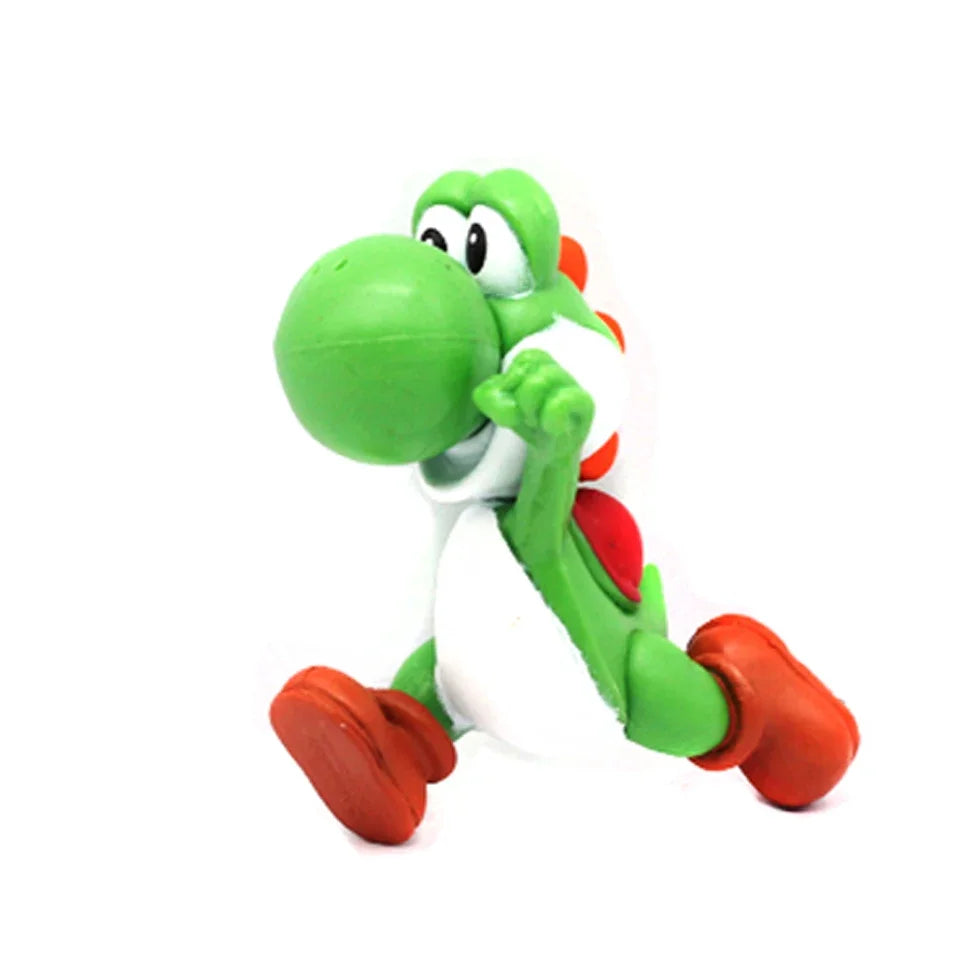 6 Stks/set Super Mario Bros Pvc Actiefiguur Speelgoed Poppen Model Set Luigi Yoshi Ezel Kong Paddenstoel Voor Kinderen Verjaardagscadea