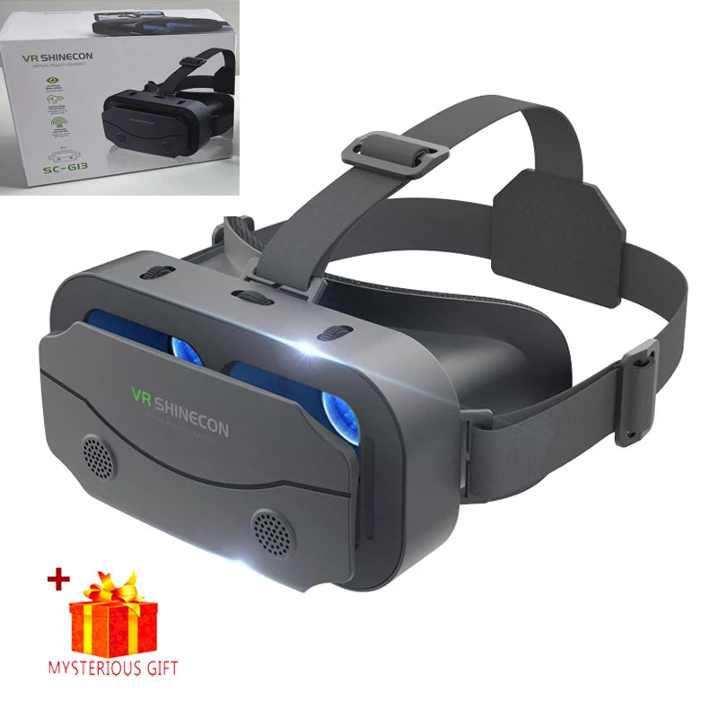 Shinecon Vr Bril 3d Headset Virtual Reality Apparaten Helm Viar Lenzen Goggle Voor Smartphone Mobiele Telefoon Smart Met Controller