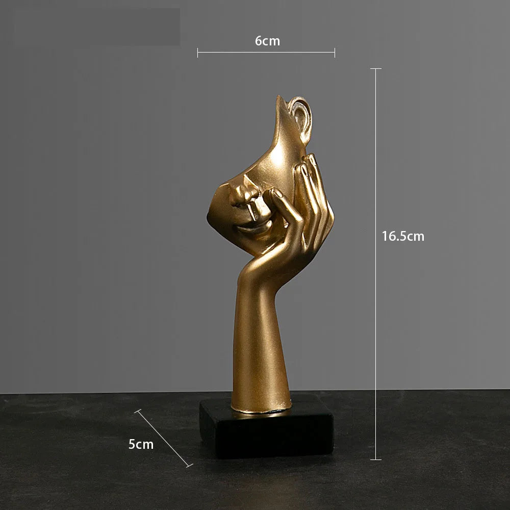 Hars Abstracte Masker Beelden Europese Miniatuur Beeldjes Voor Interieur Home Office Studie Desktop Figuur Ornament Decor Cadeau