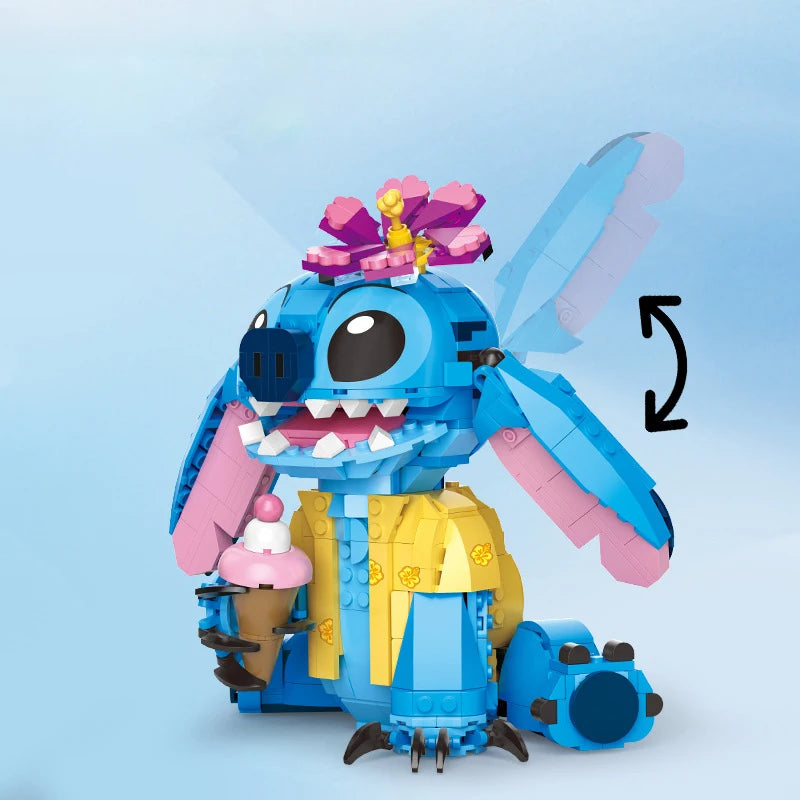 Miniso Disney 2024 Nieuwe Steek Compatibele Bouwstenen Steentjes Stitch Meisje Jongen Verjaardag Kerstcadeau Speelgoed