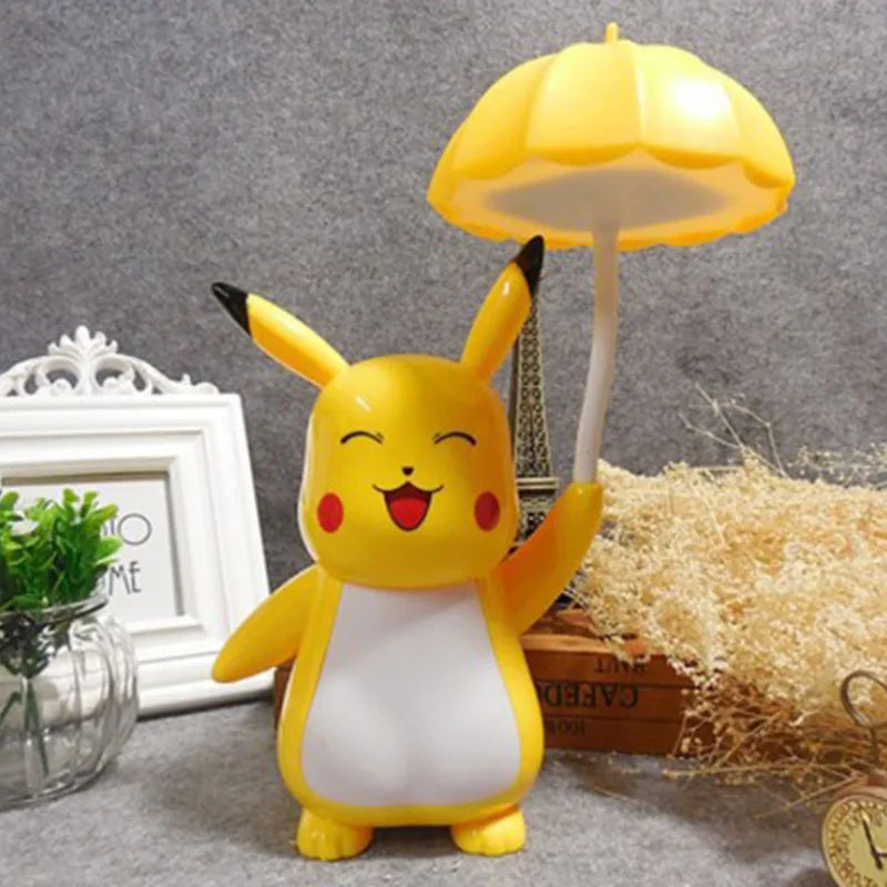 Nieuwe Echte Pokemon Pikachu Bureaulamp 3 Versnellingen Verstelbare Licht Usb Opladen Led Oogbescherming Night Light Kids Studie Levert