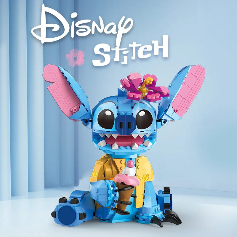 Miniso Disney 2024 Nieuwe Steek Compatibele Bouwstenen Steentjes Stitch Meisje Jongen Verjaardag Kerstcadeau Speelgoed