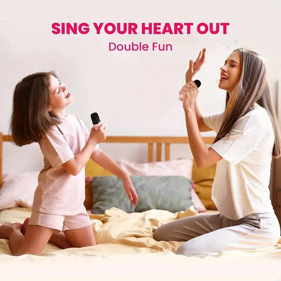 K12 Karaoke Machine Met 2 Draadloze Microfoons
