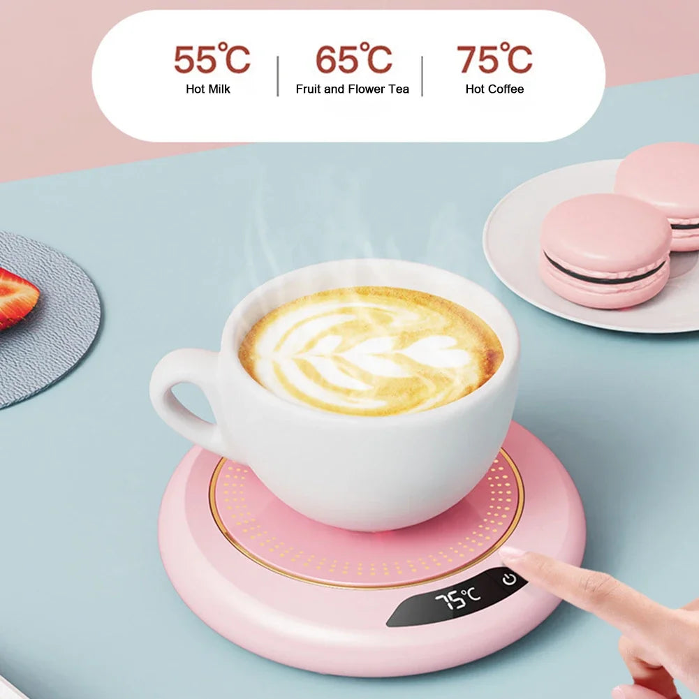 Draagbare bekerwarmer intelligente constante temperatuur drankverwarmer met Smart Touch Switch USB Cup Warmer voor kopjes en glazen met platte bodem
