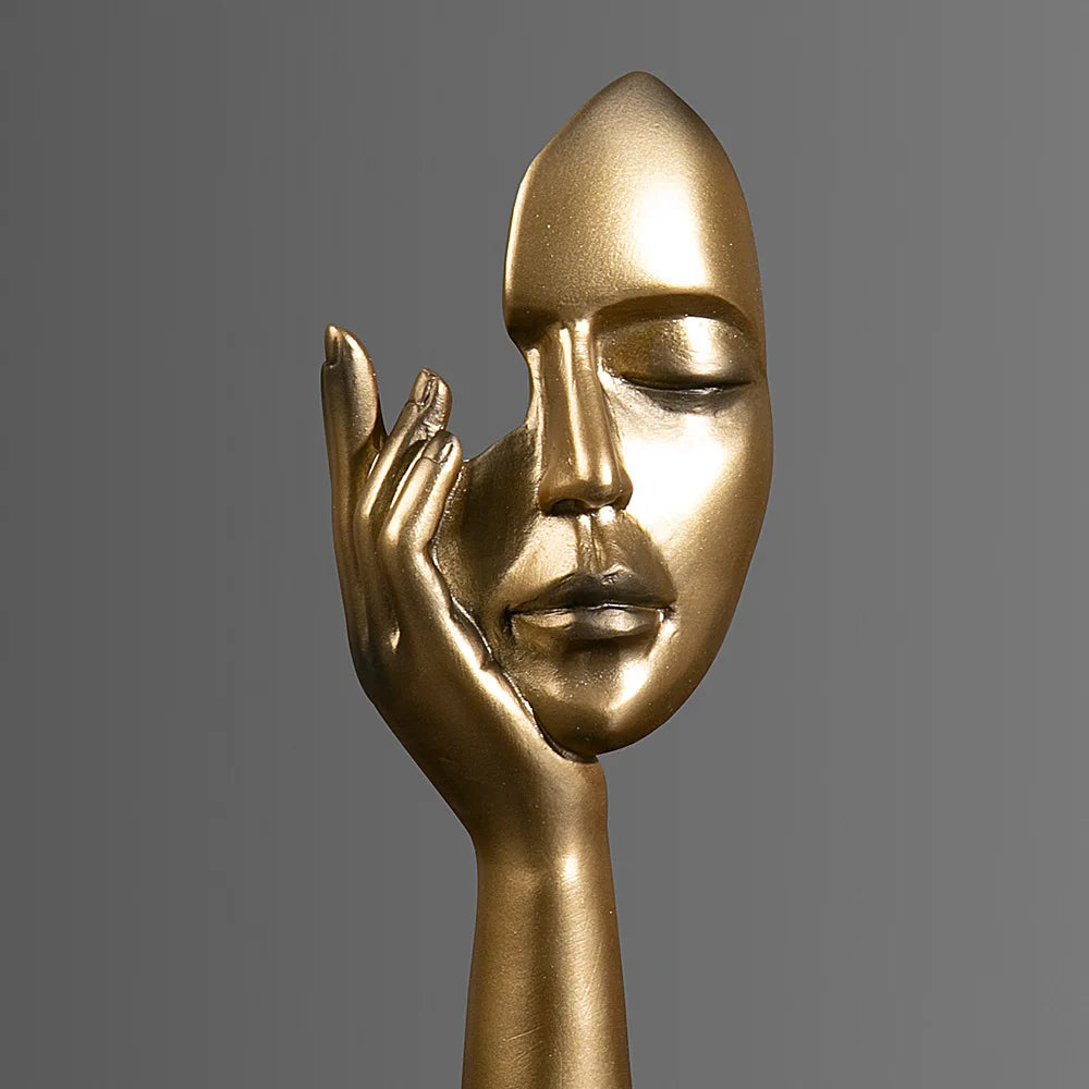 Hars Abstracte Masker Beelden Europese Miniatuur Beeldjes Voor Interieur Home Office Studie Desktop Figuur Ornament Decor Cadeau