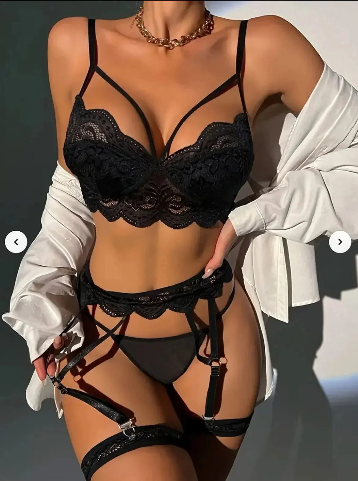 erotische sexy kanten bh en panty set ondergoed