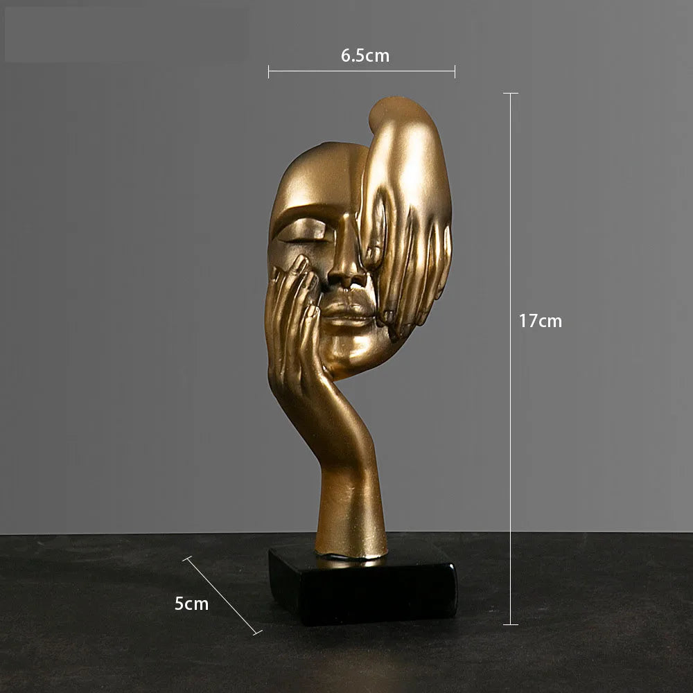 Hars Abstracte Masker Beelden Europese Miniatuur Beeldjes Voor Interieur Home Office Studie Desktop Figuur Ornament Decor Cadeau