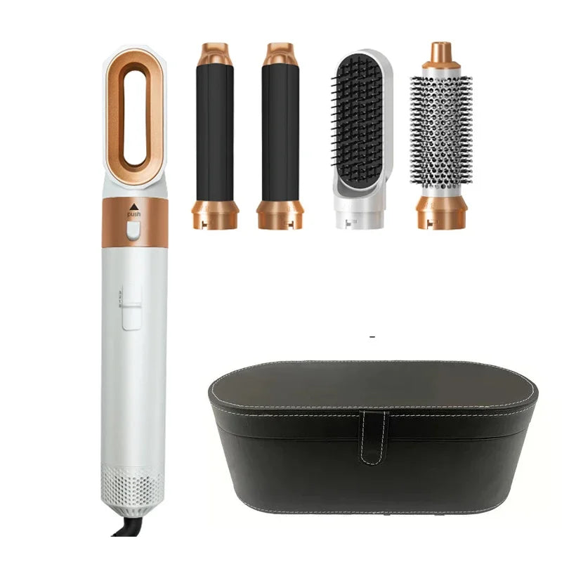 5 in 1 Föhn Hot Kam Set Professionele Krultang Stijltang