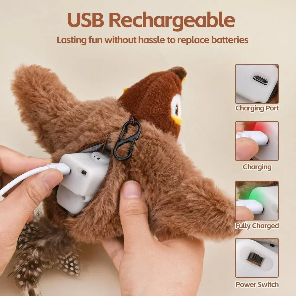 kattenspeelgoed Oplaadbaar vogel