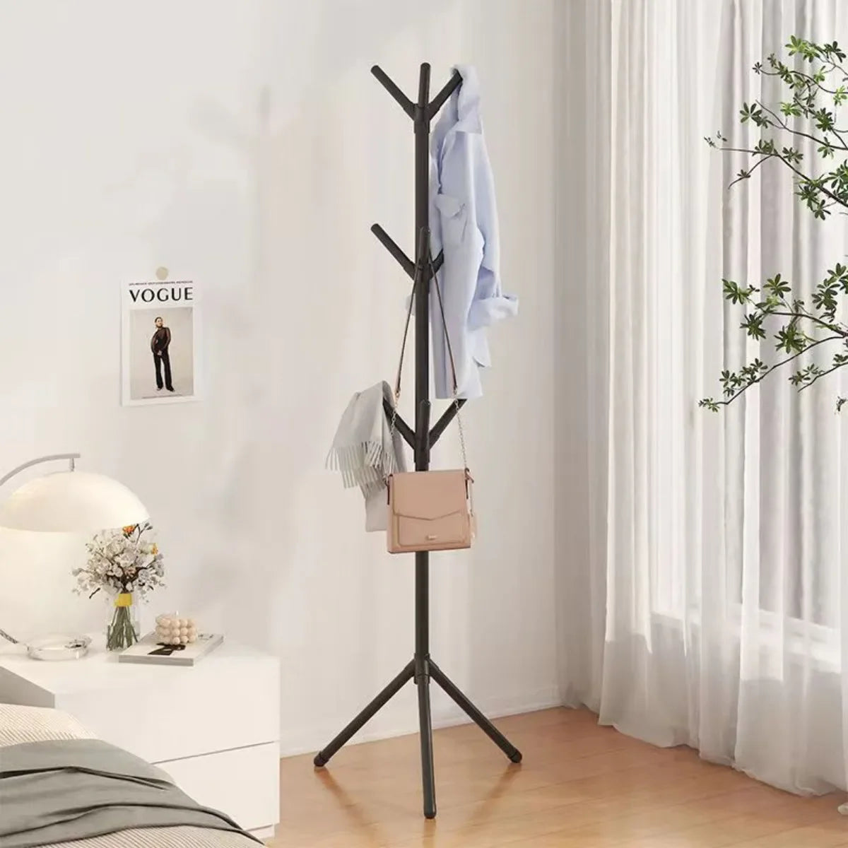 Kleding- en Hoedenrek - Staand Boomtak Design voor Slaapkamer