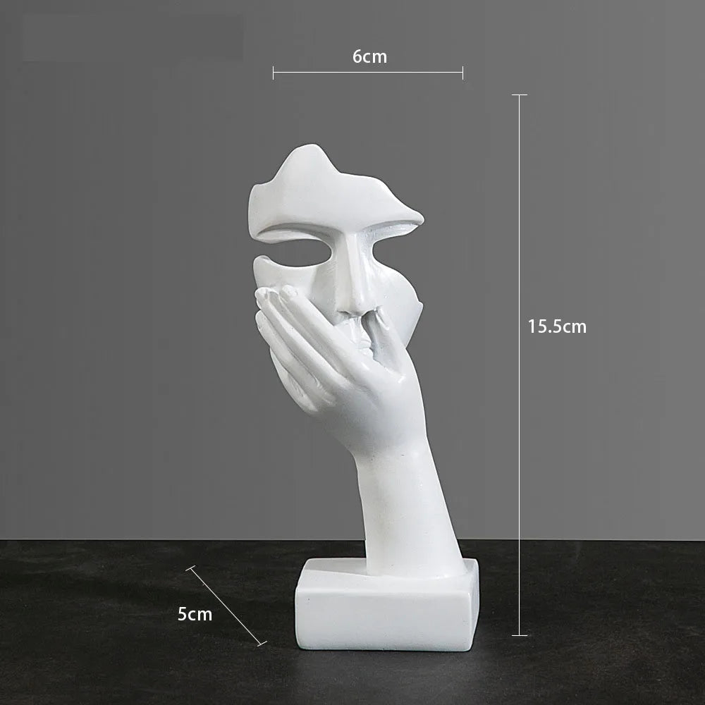 Hars Abstracte Masker Beelden Europese Miniatuur Beeldjes Voor Interieur Home Office Studie Desktop Figuur Ornament Decor Cadeau
