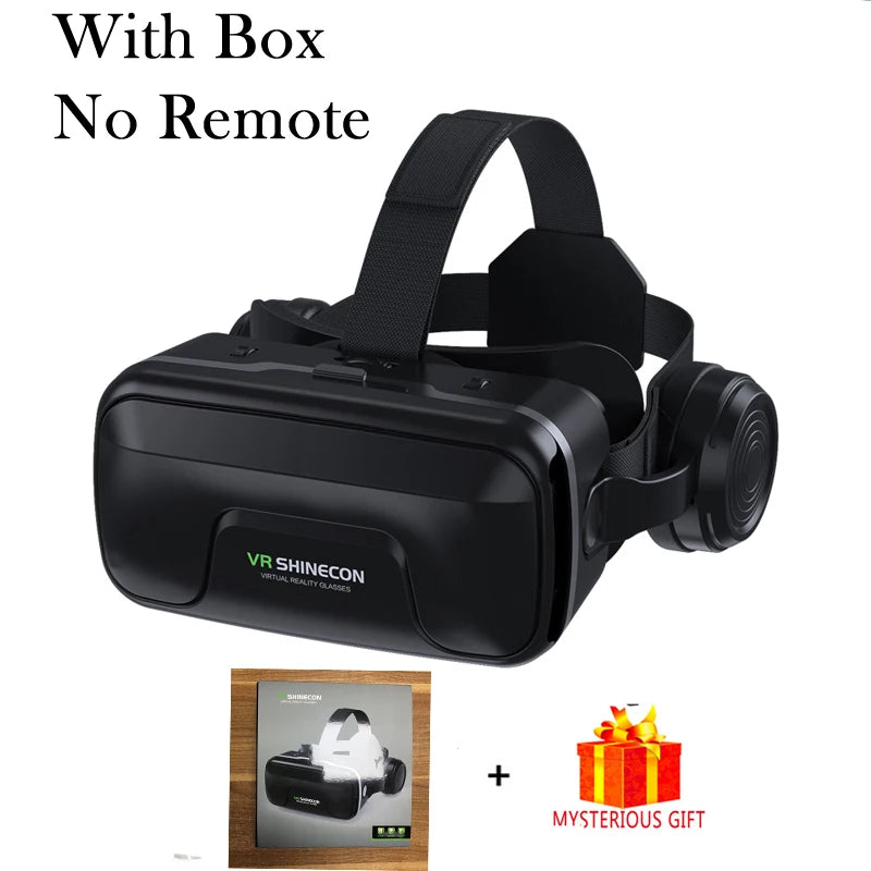 Shinecon Vr Bril 3d Headset Virtual Reality Apparaten Helm Viar Lenzen Goggle Voor Smartphone Mobiele Telefoon Smart Met Controller