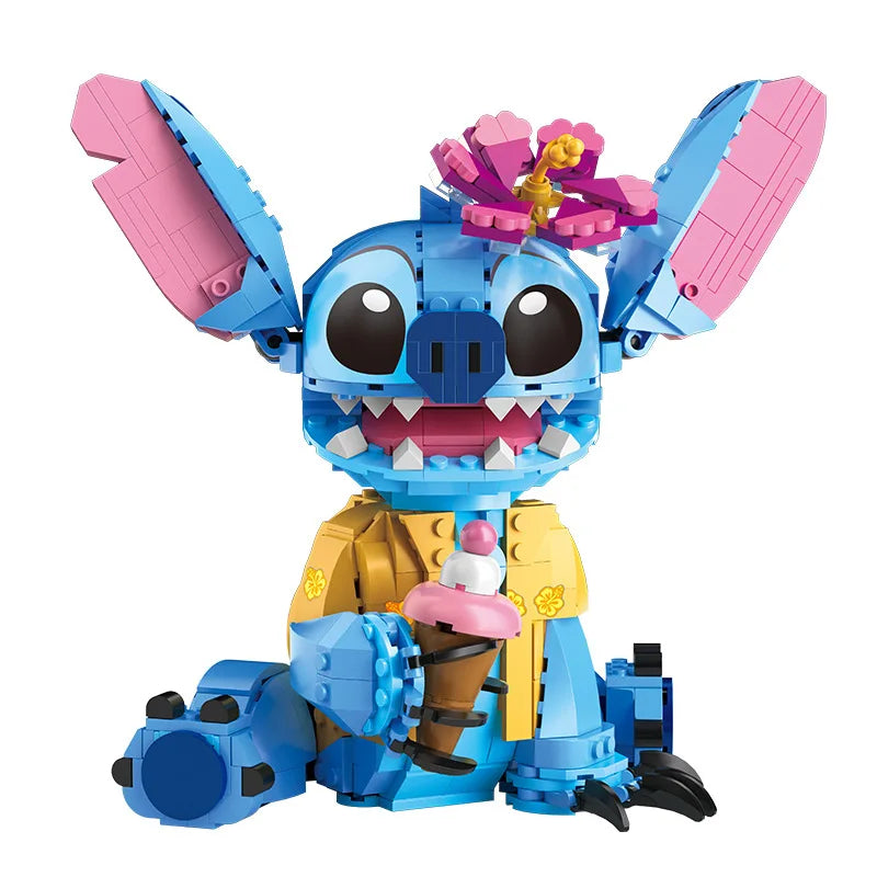 Miniso Disney 2024 Nieuwe Steek Compatibele Bouwstenen Steentjes Stitch Meisje Jongen Verjaardag Kerstcadeau Speelgoed