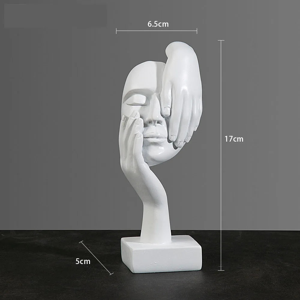 Hars Abstracte Masker Beelden Europese Miniatuur Beeldjes Voor Interieur Home Office Studie Desktop Figuur Ornament Decor Cadeau
