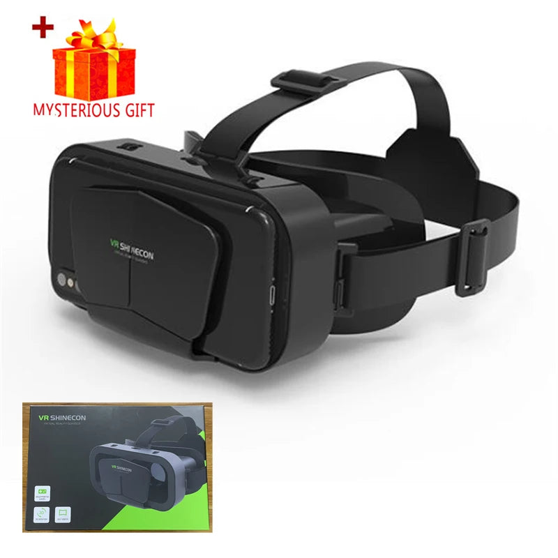 Shinecon Vr Bril 3d Headset Virtual Reality Apparaten Helm Viar Lenzen Goggle Voor Smartphone Mobiele Telefoon Smart Met Controller