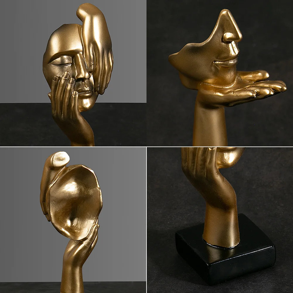 Hars Abstracte Masker Beelden Europese Miniatuur Beeldjes Voor Interieur Home Office Studie Desktop Figuur Ornament Decor Cadeau