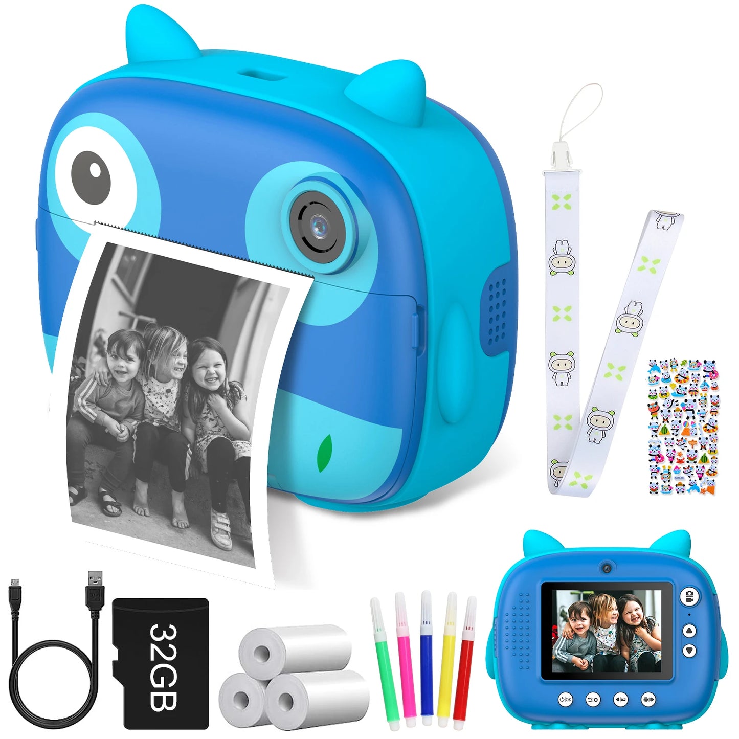 Schattige Kinderen Instant Camera 12mp Kinderen
