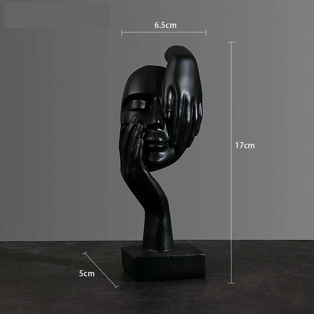 Hars Abstracte Masker Beelden Europese Miniatuur Beeldjes Voor Interieur Home Office Studie Desktop Figuur Ornament Decor Cadeau