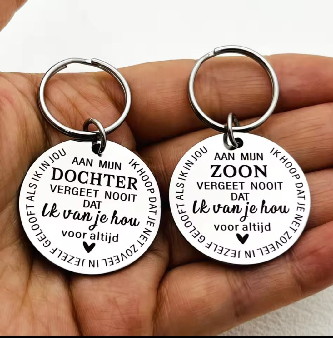 Familie sleutelhanger - aan mijn zoon/dochter