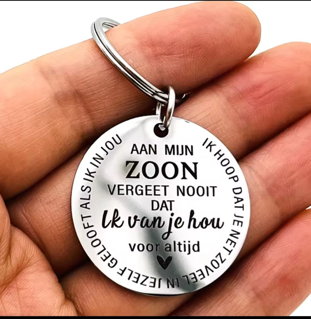 Familie sleutelhanger - aan mijn zoon/dochter