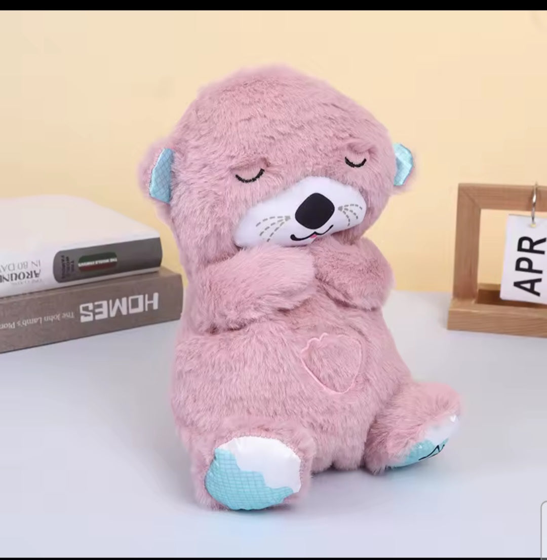 Ademende Otter Slaap En Playmate Otter